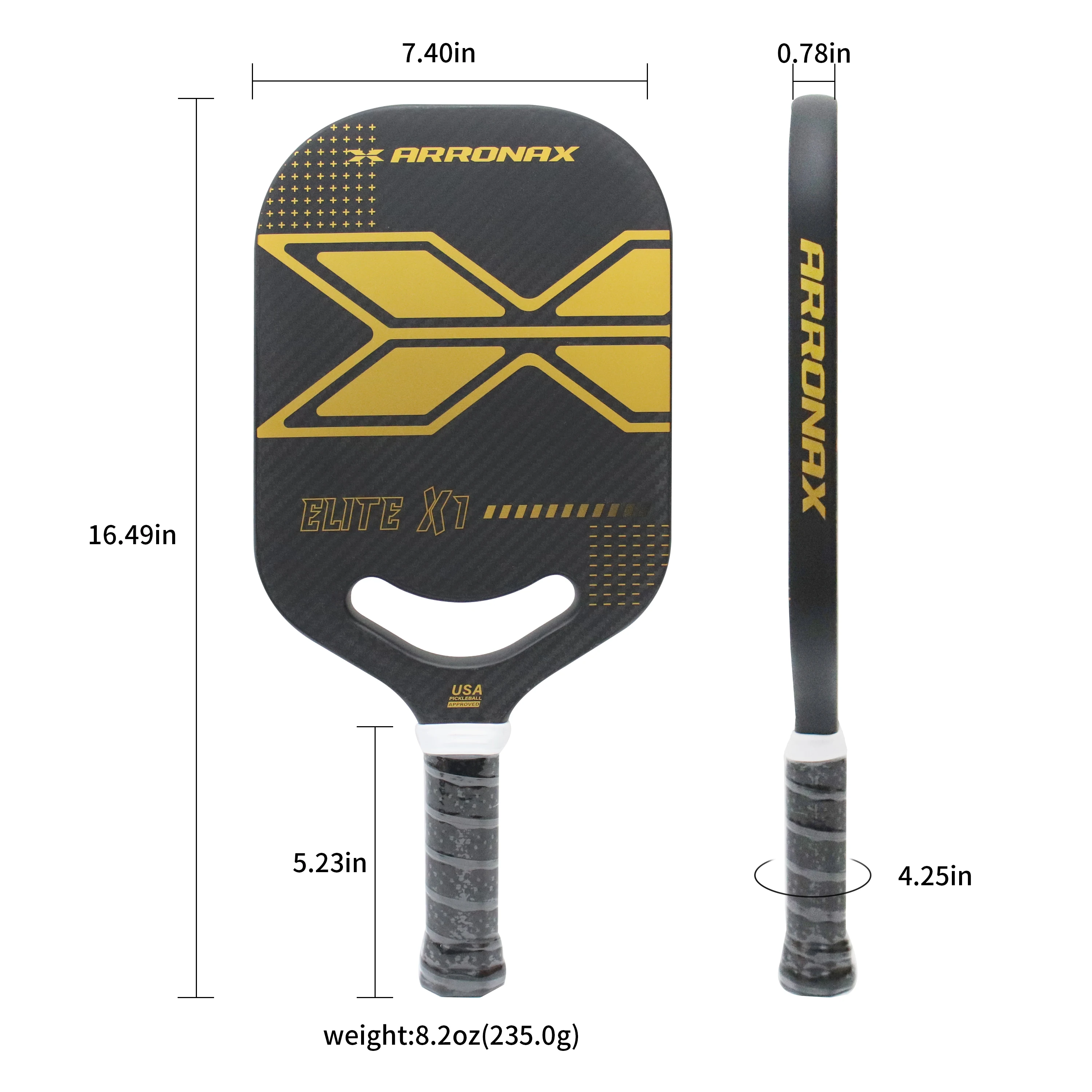 Pickleball Paddle Custom USAPA Approved Pickleball Paddle Premium 20mm Carbon Fiber With PP Core Pickleball Paddle