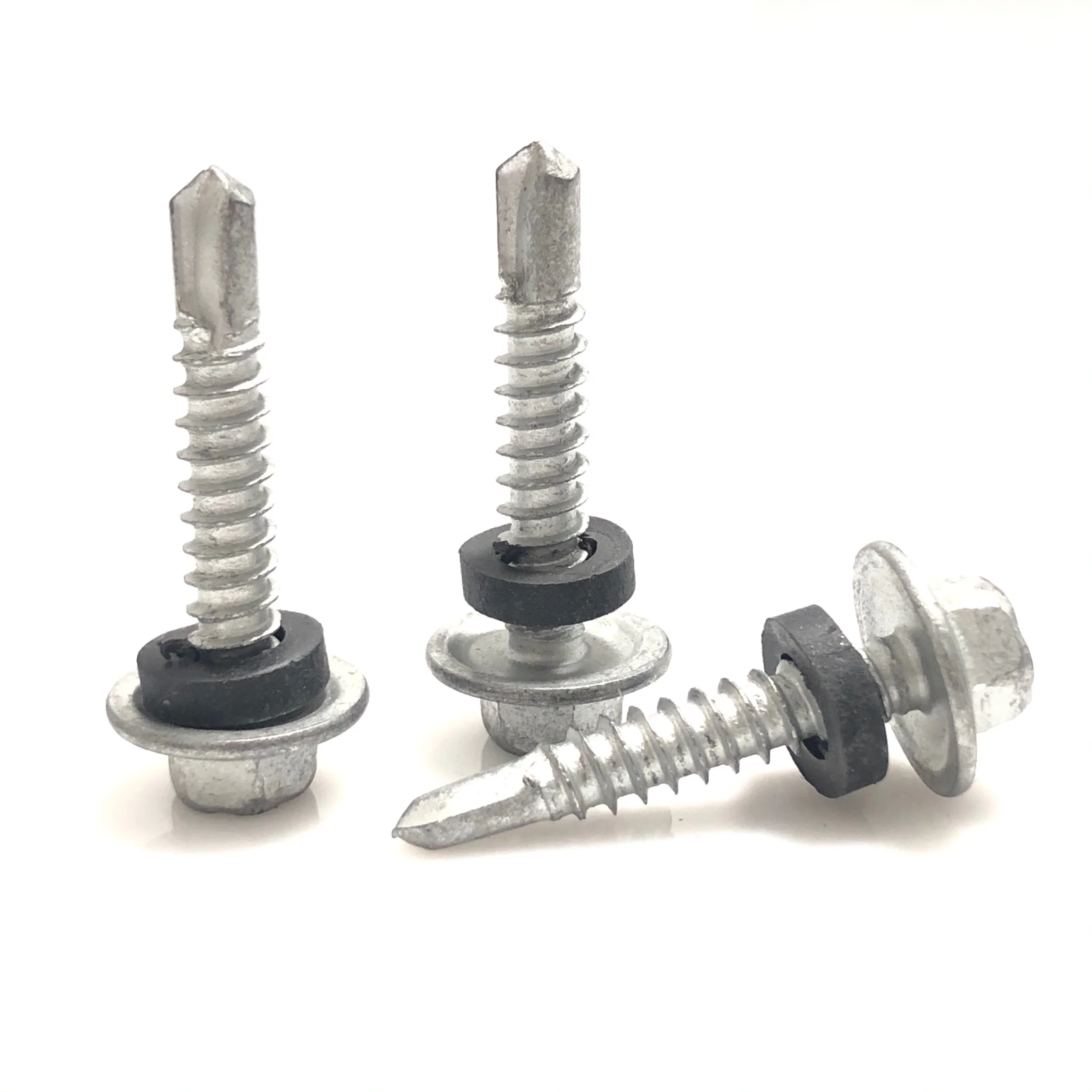 pack of 25 Tek screws self drilling screw hex head 5.5 x 25mm short drill point 