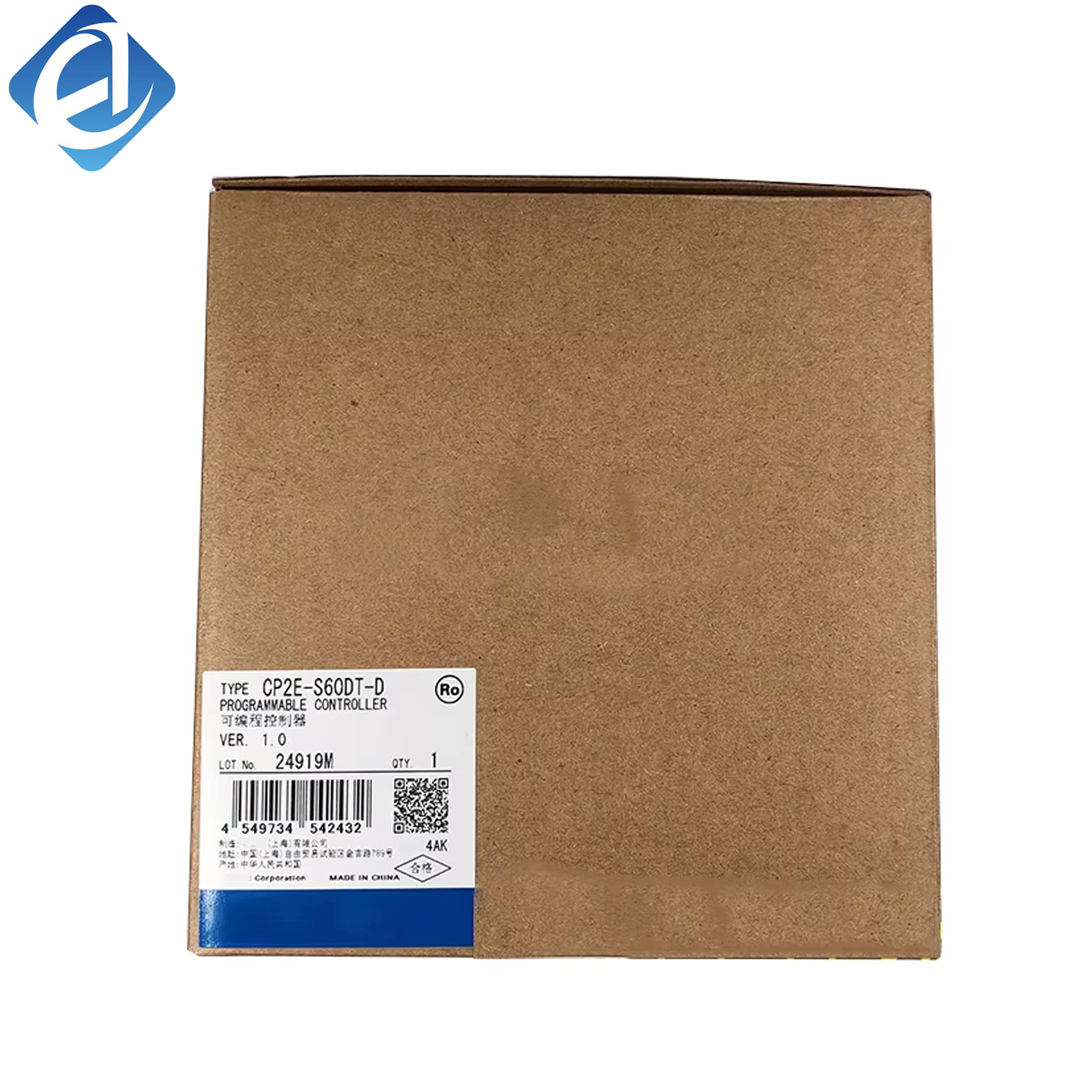 Nieuwe originele Omron CP2E-serie compacte PLC. 60 I/O-punten, transistoruitgang, gelijkstroomvoeding, stabiele logische besturing en uitstekende interferentiebestendigheid. Met gebruiksvriendelijke programmeermogelijkheden wordt deze veelvuldig toegepast in middelgrote machines en productielijnen.