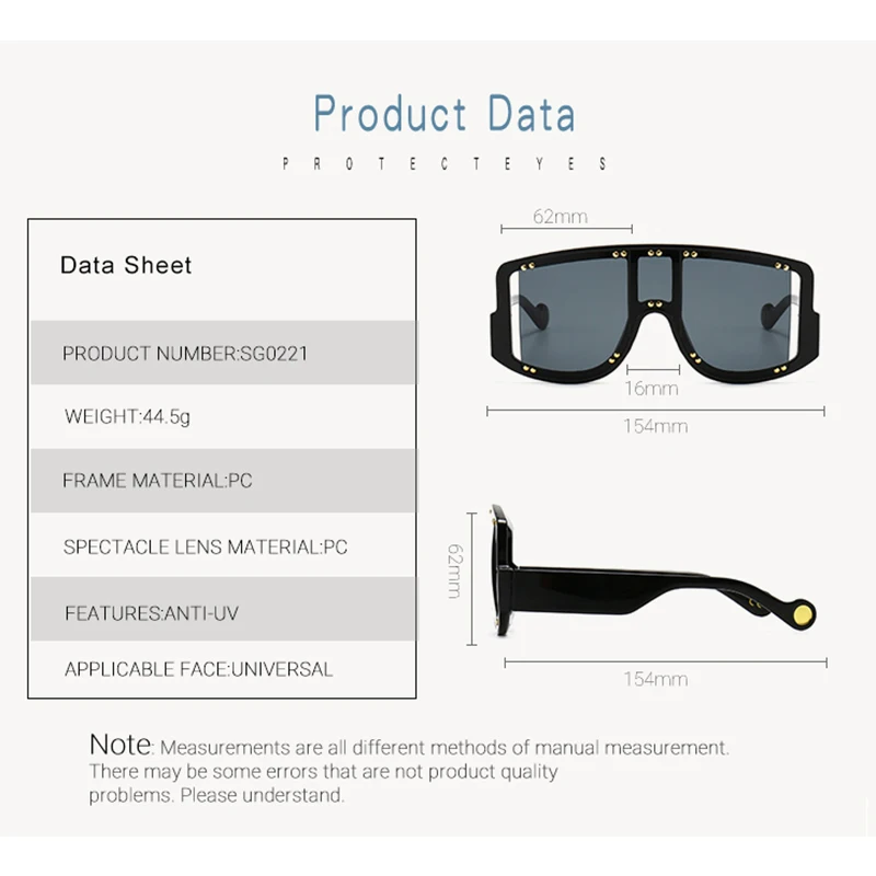 BLONGU 2023 Custom Big Summer Shades Sunglasses Fashion Women Oversized Shades Sunglasses with Candy Color Lens