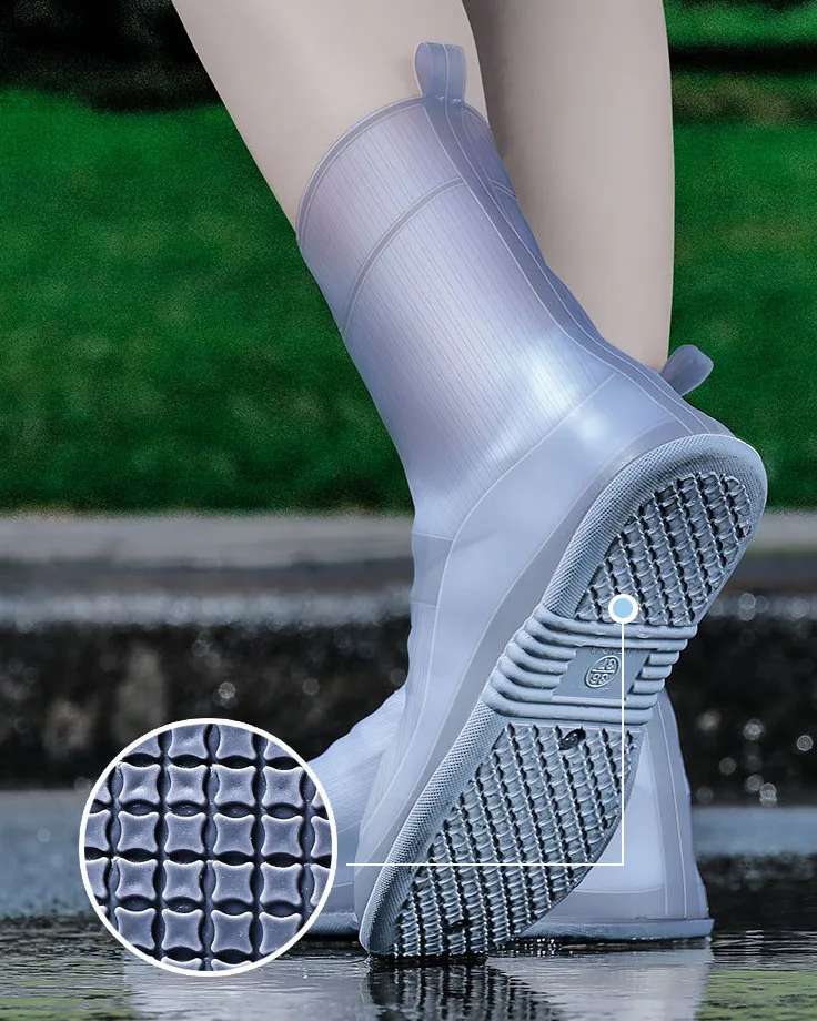 Kids PVC Waterproof Rain Boot PVC Rain Boots-50 - Black Shoes For Women
