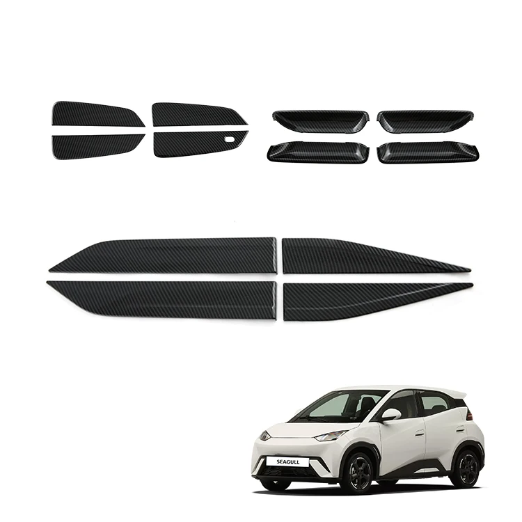 Pegangan Pintu Bagian Dekoratif ABS Penutup Pelindung Modifikasi Pergelangan Tangan Pintu Mobil untuk Aksesori BYD Seagull