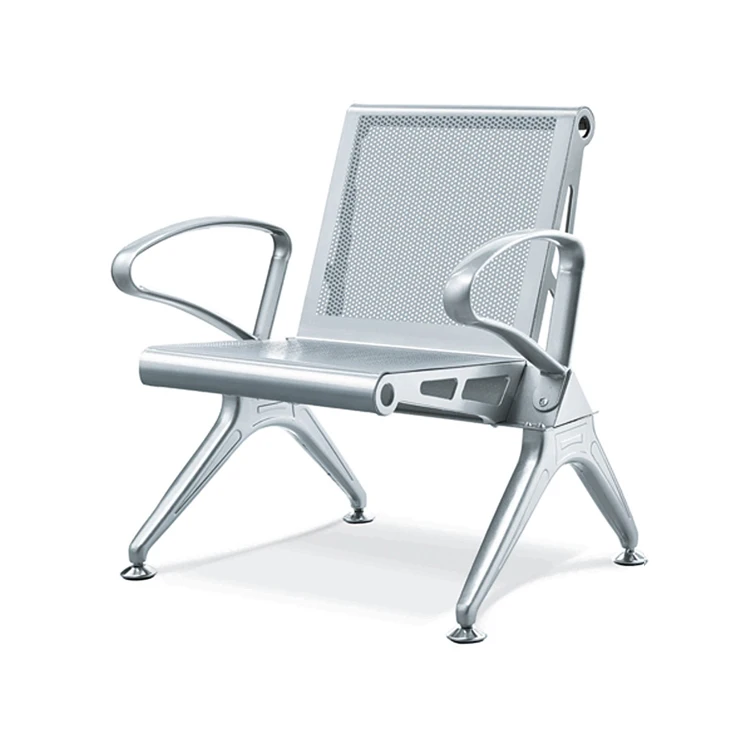 2023 Modern Orange Recliner Leather Chair Metal Seating Public Hospital Bank Airport Waiting