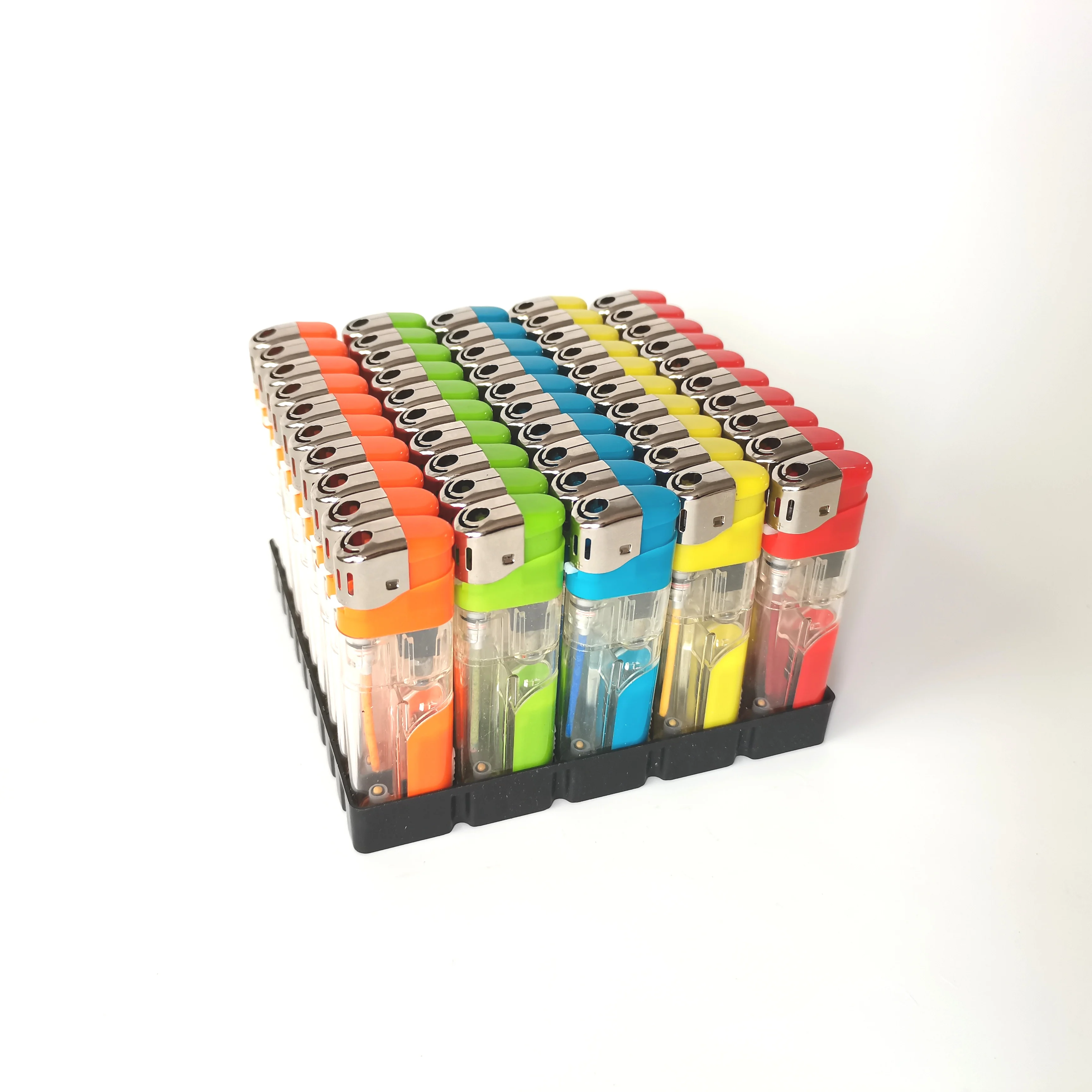 High Quality Refillable Cigarette Lighter Electronic Gas Lighter With LED