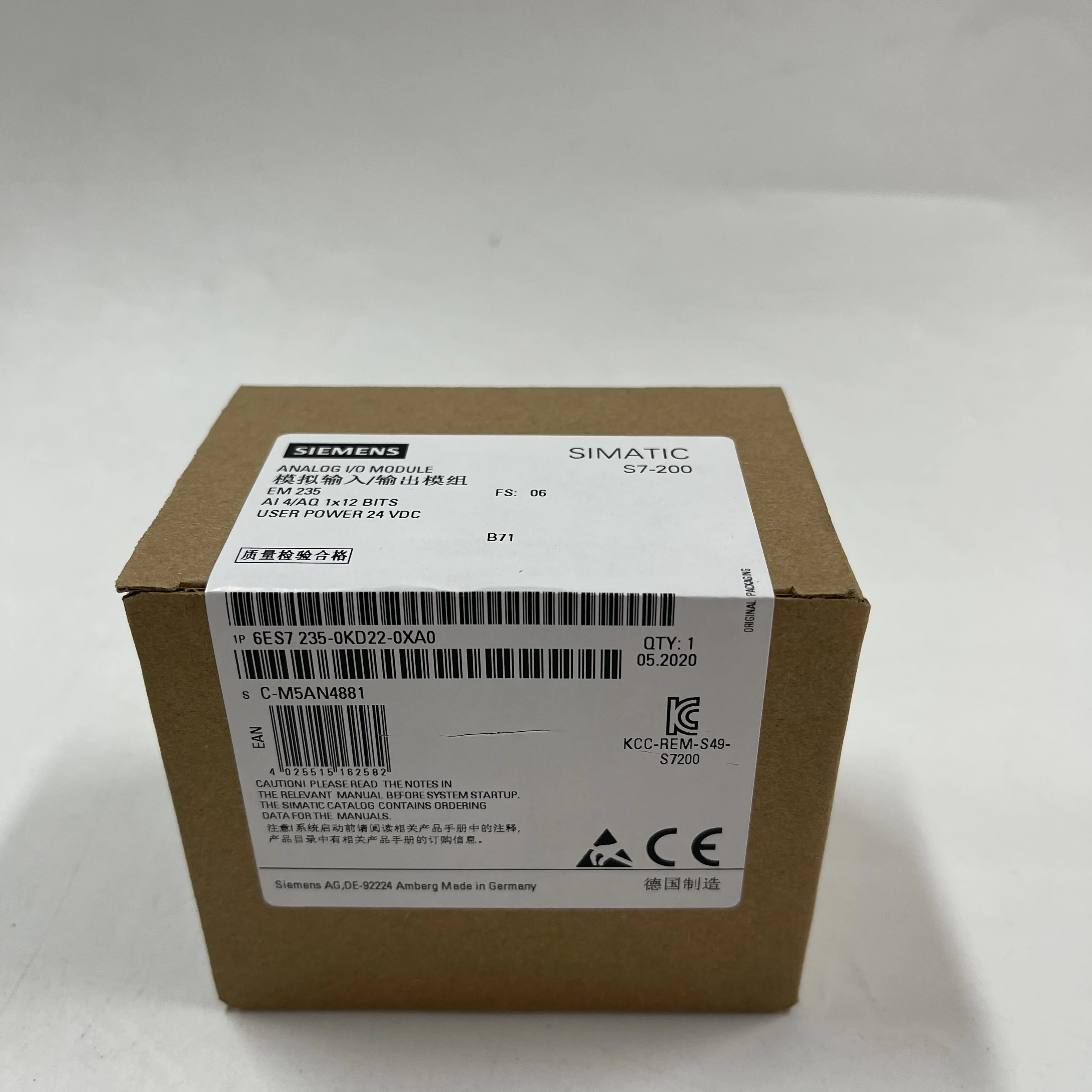 Siemens Analog I/O Module 6ES7235-0KD22-0XA0