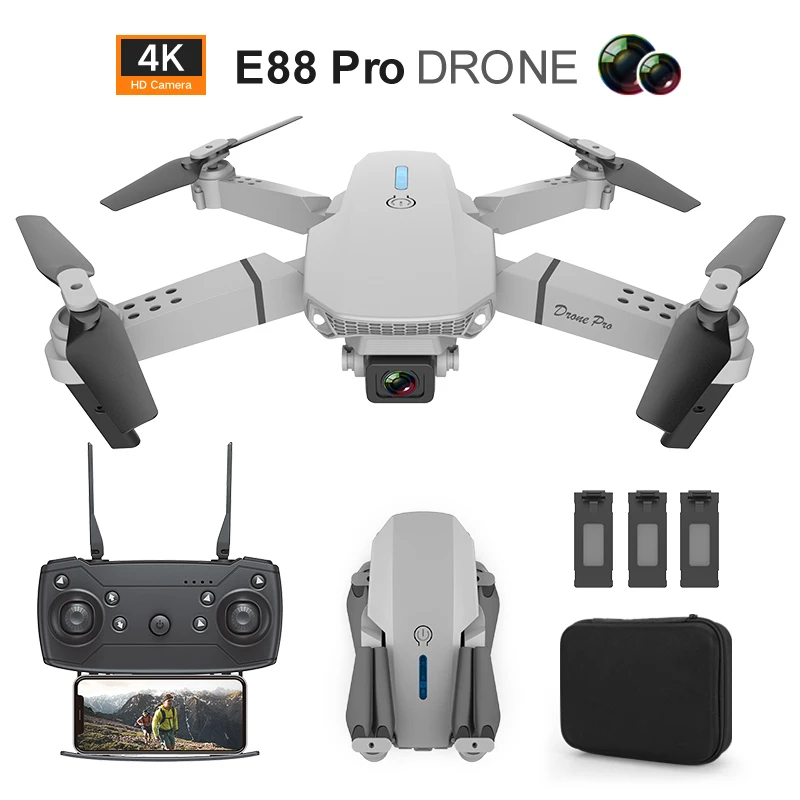 High Quality Quadcopter 4k Mini Drone For E88 Rc Foldable Drone With