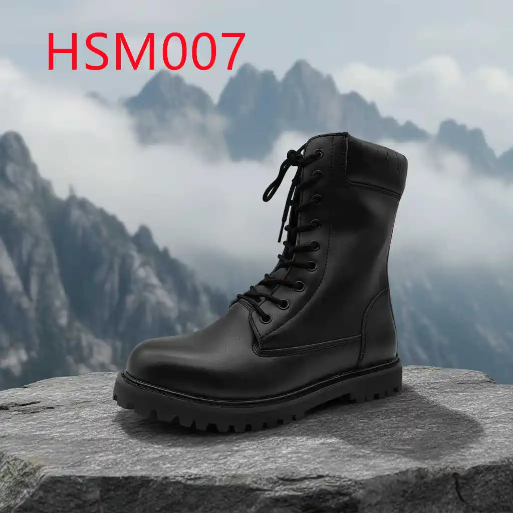 ZYF, functionele outdoor wandel- en gevechtslaarzen van volledig leer, woodland-training, laarzen met hoge grip zool, marslaarzen HSM007