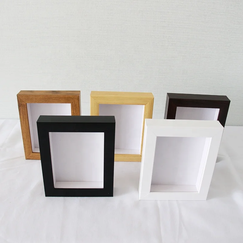 Free Sample 3X4 5X7 6x8 8x10 Inch 2Cm Depth Shadow Box Real Glass Front White and Black 3Cm Deep Shadow Box Frames