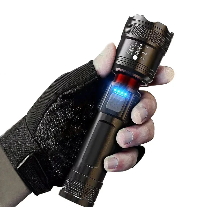 10000lumens rechargeable led flashlight 18650 Nixmen 10000 Lumens XHP70.2 socket and laptop Super Bright 10000 Lumens Torch
