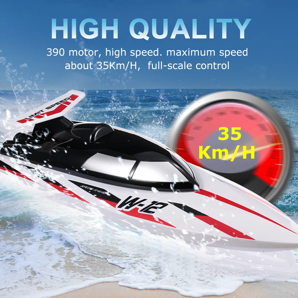 Popular HOSHI WLtoys WL912-A 2.4G RC Racing Boat 35KM/H High Speed RC Boat 390 Motor Capsize Protection Remote Control Toys Gift