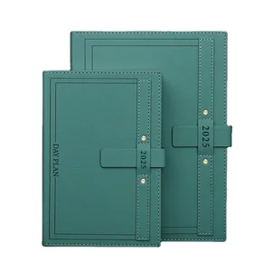 Custom 2026 Luxury Hardcover Corporate PU Leather Daily Planner A5 A4 Journal Business Notebook With Logo