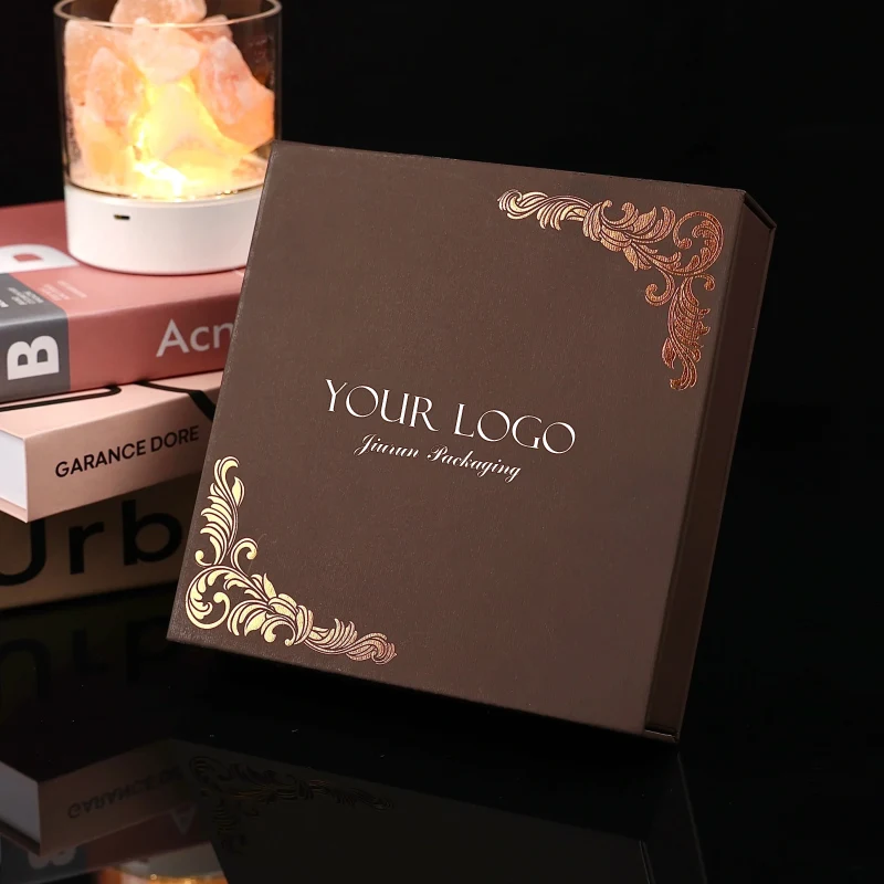 Custom Luxury Candy Sweet Packing Chocolate Gift Box Gold Paper Divider Inside Coffee Dessert Box Packaging