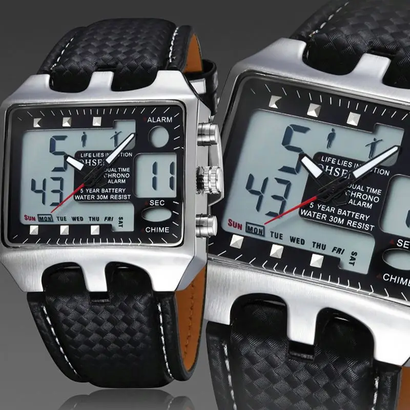 OHSEN Men AD0930 Sport Wristwatches Analog Digital Quartz