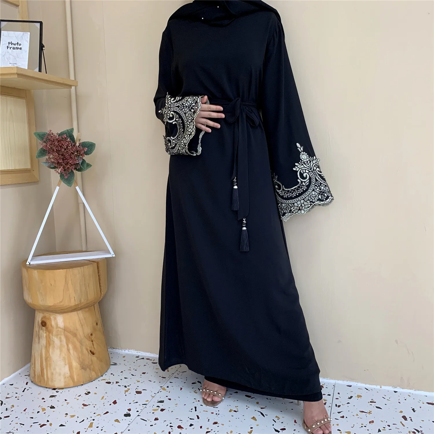 crew neck long sleeve dress The Long Sleeve Crew Dress, Stone / 00 main image 0