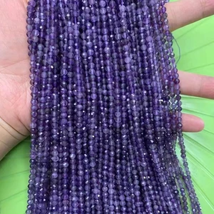 Wholesale Forever Star Jewelry Natural Amethyst Gemstone Beads 2mm 3mm 4mm Irregular Purple for DIY Jewelry Making Third Party