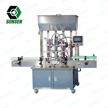 SONSEN  Juice Water Bottle Automatic Filling Machine Liquid Filling Machine Full-Automatic Bottle Filling Machine With 4 Heads