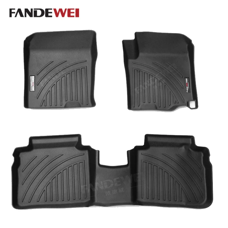 thumbnail image 2 of 3-Piece Black TPE Floor Liner Mat Set For Toyota Avalon Hybrid (2019-2023) Sedan 2 of 4