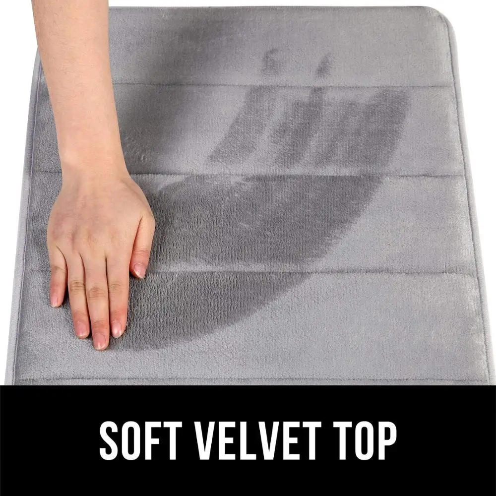 Customized  Absorbent Memory Foam Bath Mat Effect Non slip  Bathroom Bath Mat