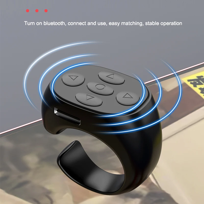 2024 TIK Tok Bluetooth Remote Control Tiktok Wireless Scrolling Control Page Turner Rechargeable with Ring Design and Charging C