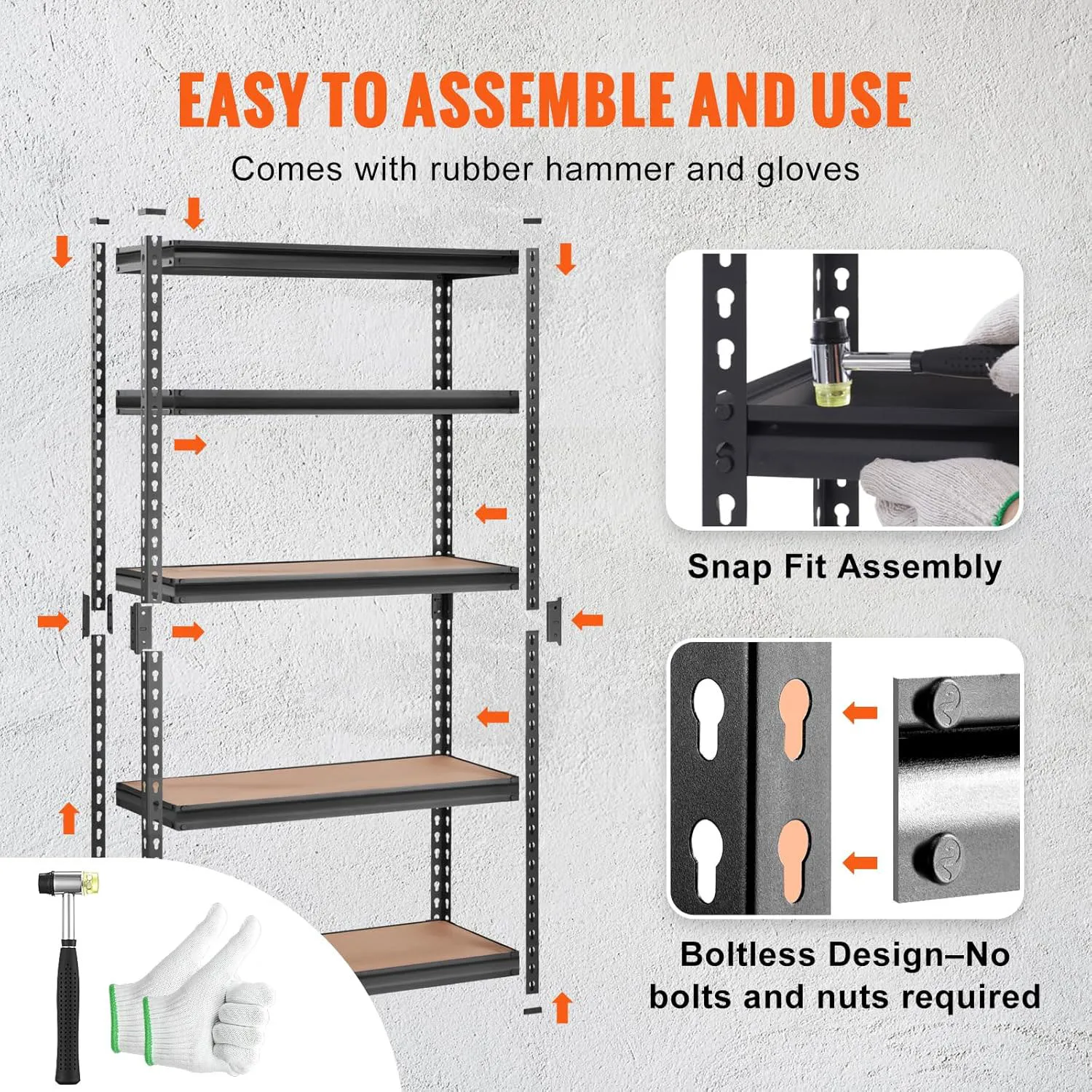 Warehouse Shelving Heavy Duty Steel Storage Shelves Basement Rack Metal ...