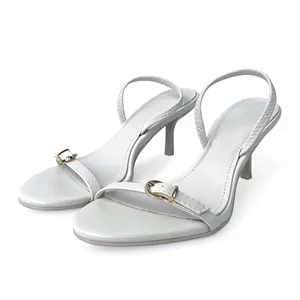 Custom Golden Chain High Heels for Women Ladies Shoes and Sandals Chaussures Pour Femmes slippers Wedding for Bride