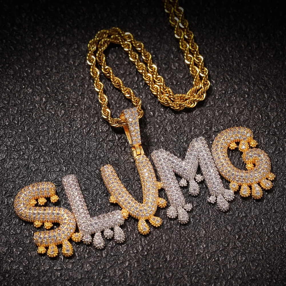 New Custom Name Pendant Necklace Gold 