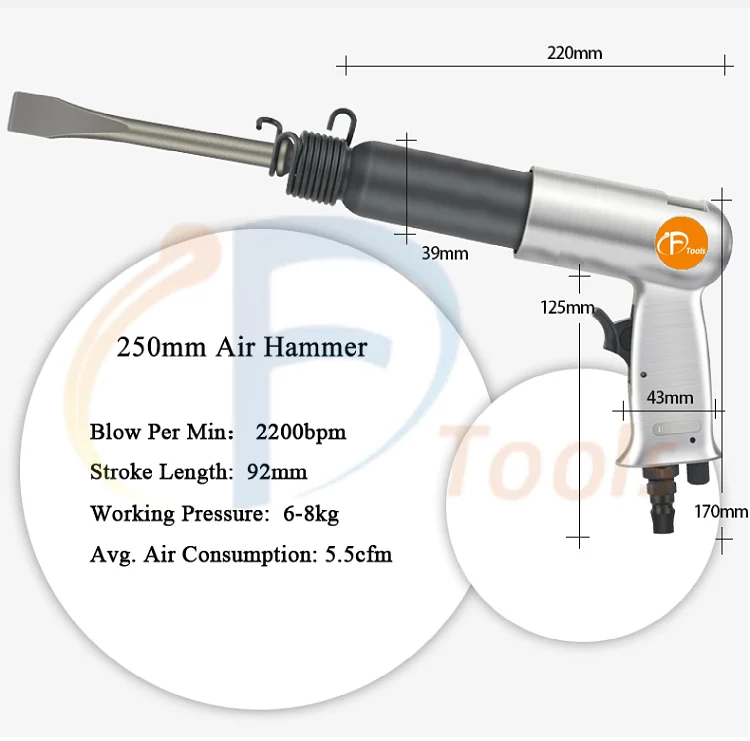 Heavy Duty Pneumatic Air Needle Scaler With 19 Needles 2 In 1 Air