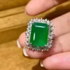 Natural emerald diamond Ring