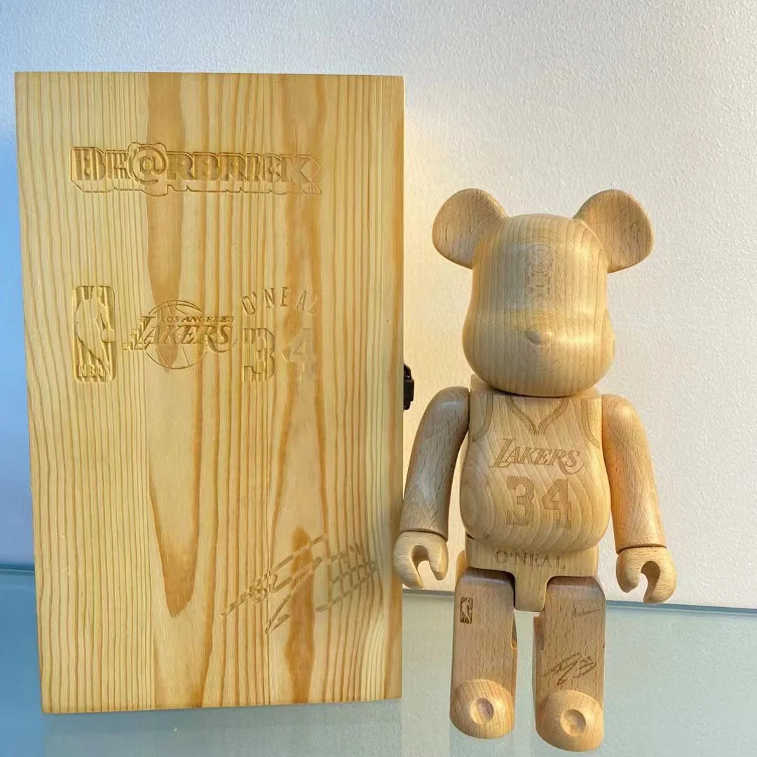 Bearbrick 28CM 400% Wood No. 34 Jersey Shaquille O'neal