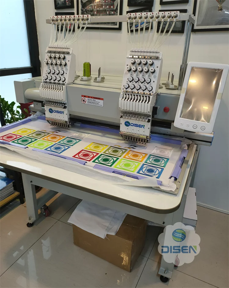 Beads and Sequin Device Mix System Feiya Embroidery Machine Price 2 Head with 12 Needlese for Embroider Machine