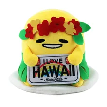 Hot Sale Cartoon Anime Hawaii Stylish Hugging Guitar Kazy Egg Yolk Plush Doll Toy