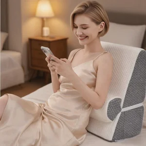 Luxury Memory Foam Triangle Pillow Multi-Purpose Elevated Support Bed Wedge Leg Elevating Headrest Back Cushion for Couch Body