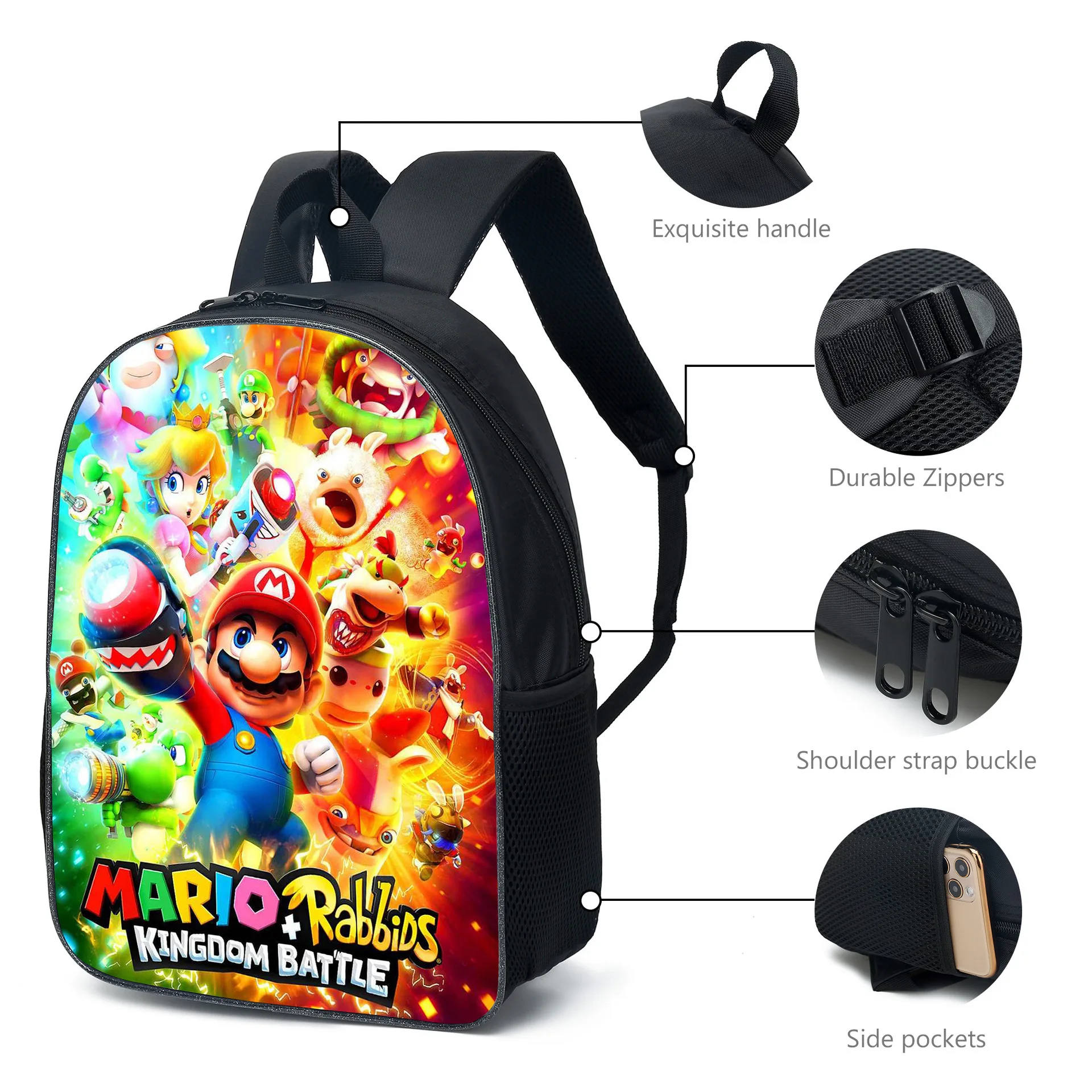 Mario School Backpack Set Mini Cartoon Three Piece Amazon School Bag ...