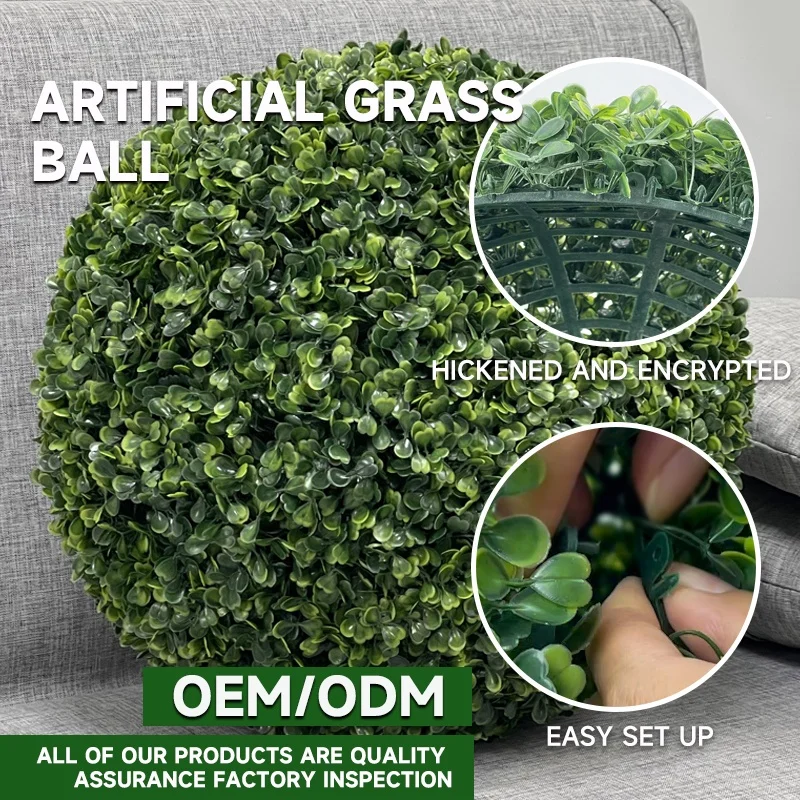 PE Artificial Topiary Ball Factory Outlet Grass Ball Artificial Boxwood Ball