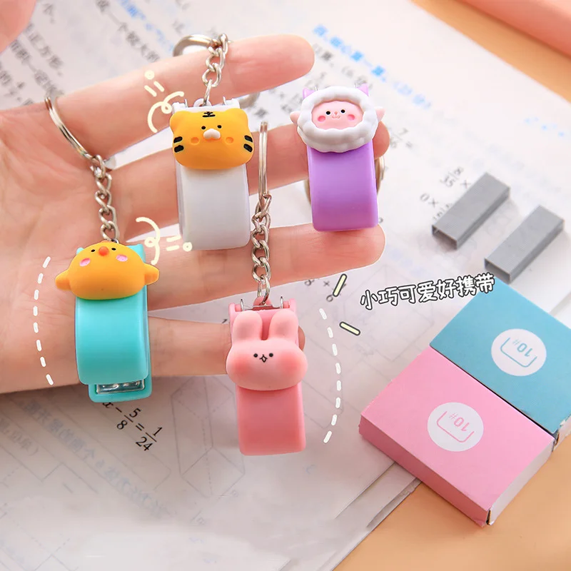 Оптовая продажа портативный мини-степлер милый степлер канцелярские принадлежности для детей