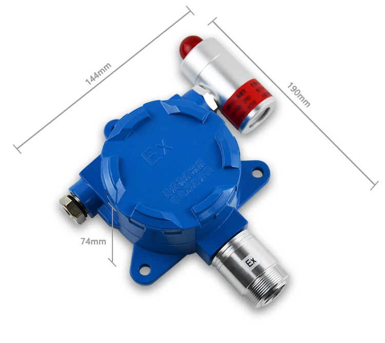 ATEX CE Certificate Fixed H2 Gas Sensor Battery Room Use Hydrogen H2 Gas Leak Alarm Detector