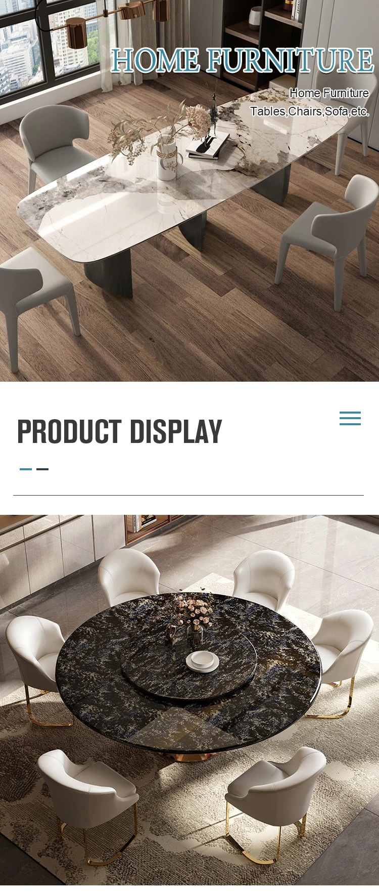 Newstar Italian Luxury Modern Dining Table Restaurant Hotel Natural