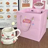 Princess Gift Box Cup with Round Spoon - Hand-held Cup - Cherry