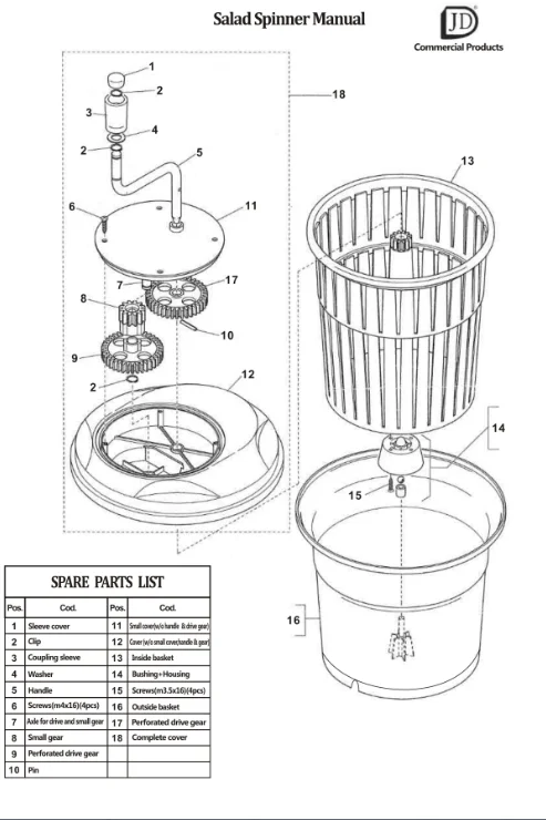 5 Gallons Salad Spinner Special Vertical Salad Spinner for Vegetable Drying