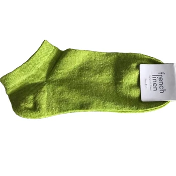 2021 High Quality Solid Color 100% pure linen Socks Fashion Women Casual Socks For Sale