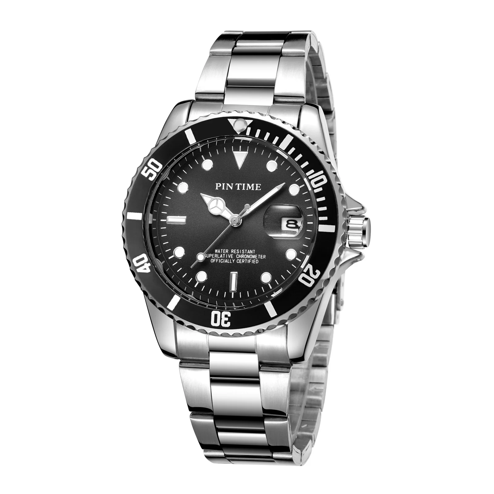 water resistant orologio quartz stainless steel back