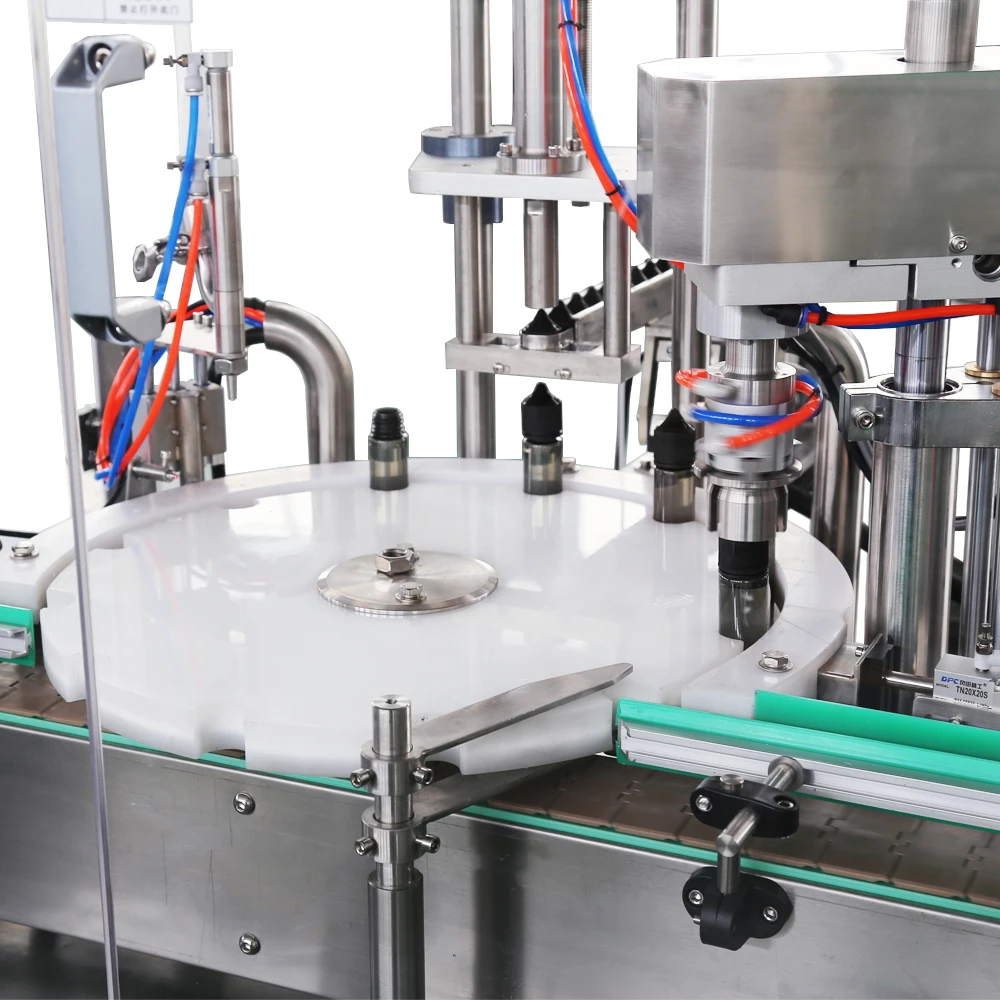 Factory Price Automatic Mini Small PET  Bottle Liquid Filling Sealing Machine for Cylindrical Vial Vegetable Glycerin manufacture