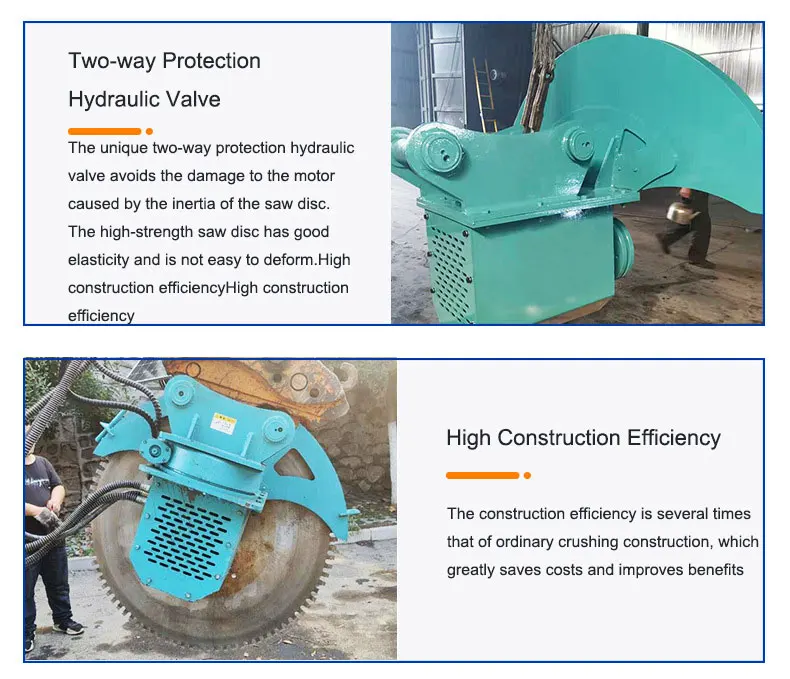 Ray Excavator Attachments Hydraulic Rock Saw With High Quality