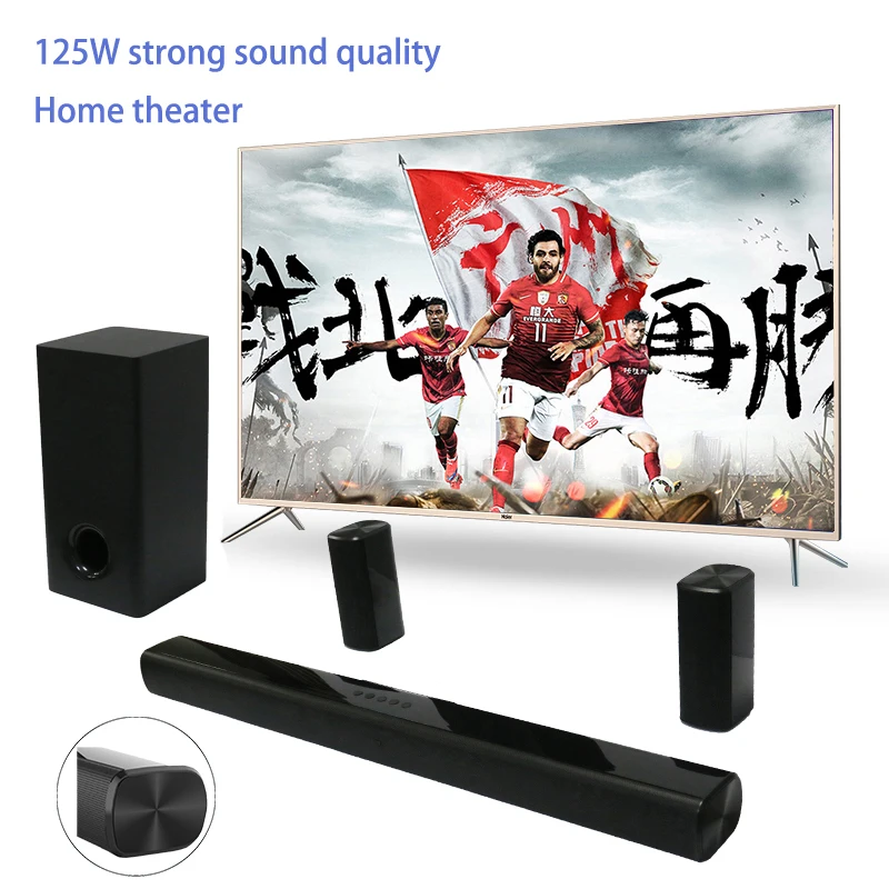 High Sound Quality Sound Bar With Subwoofer 125w 5.1 Bluetooth Soundbar