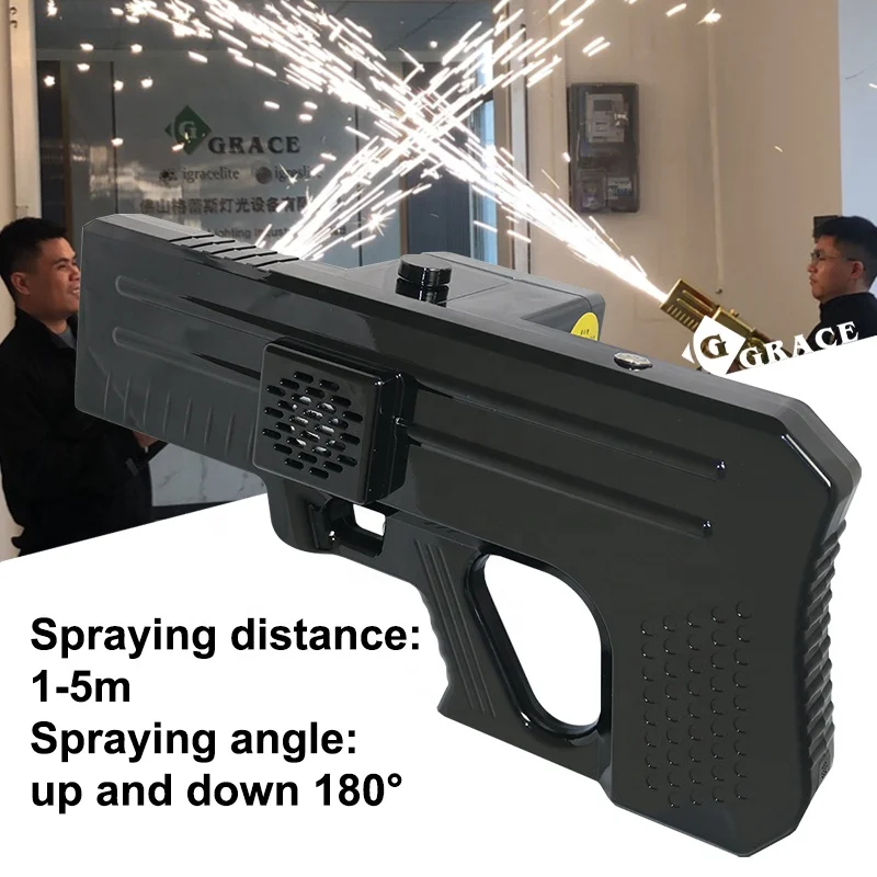 Igracelite Touchable Handheld Cold Spark Portable Gun for DJ Event Party Hand Held Cold Sparklers Gun