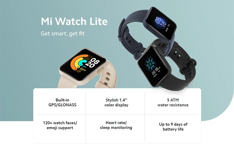 Xiaomi — Montre Connectée Mi Watch Lite,Version Globale,Étanche,Avec  Gps/glonass - Buy Mi Montre Lite,Xiaomi Mi Montre Lite,Montre Smart Watch  Product on Alibaba.com