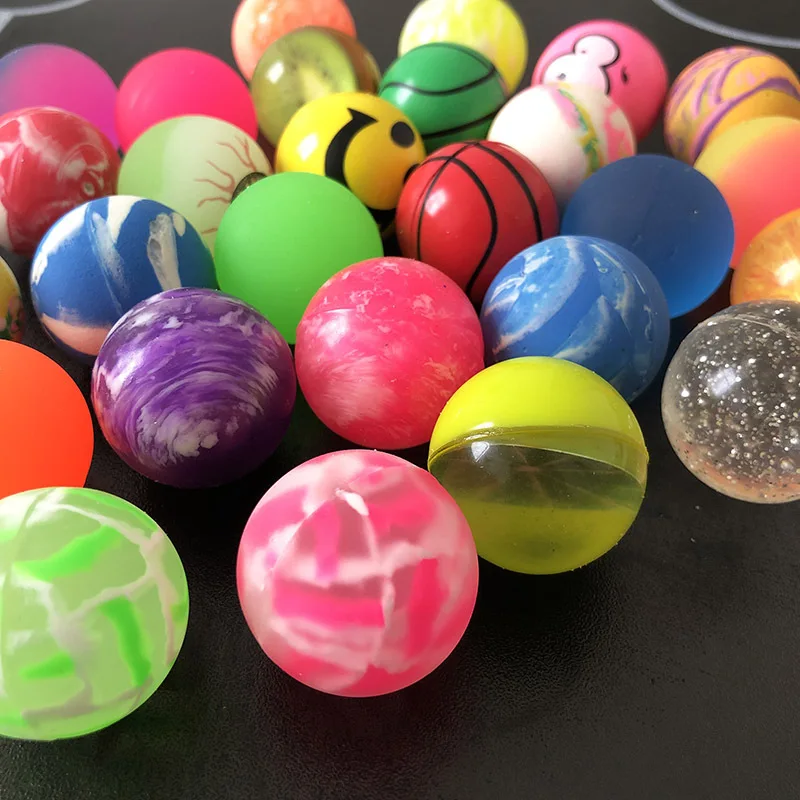 Hot Sale 32mm Mixed Interesting Colorful Bouncy Ball Rubber Jump Ball ...