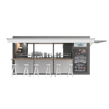 Prefabricated Pop-up Steel Structure Coffee Shop Bar 20ft Shipping ...