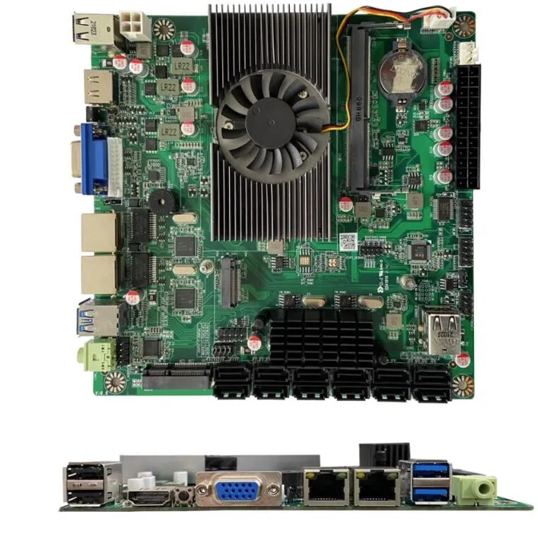 Carte Mère Mini ITX NAS - Processeur I5 8265U - 8 Ports SATA, 2x 2.5GbE LAN, 2x NVMe - Format 17x17cm - Pour Serveur DIY - 9