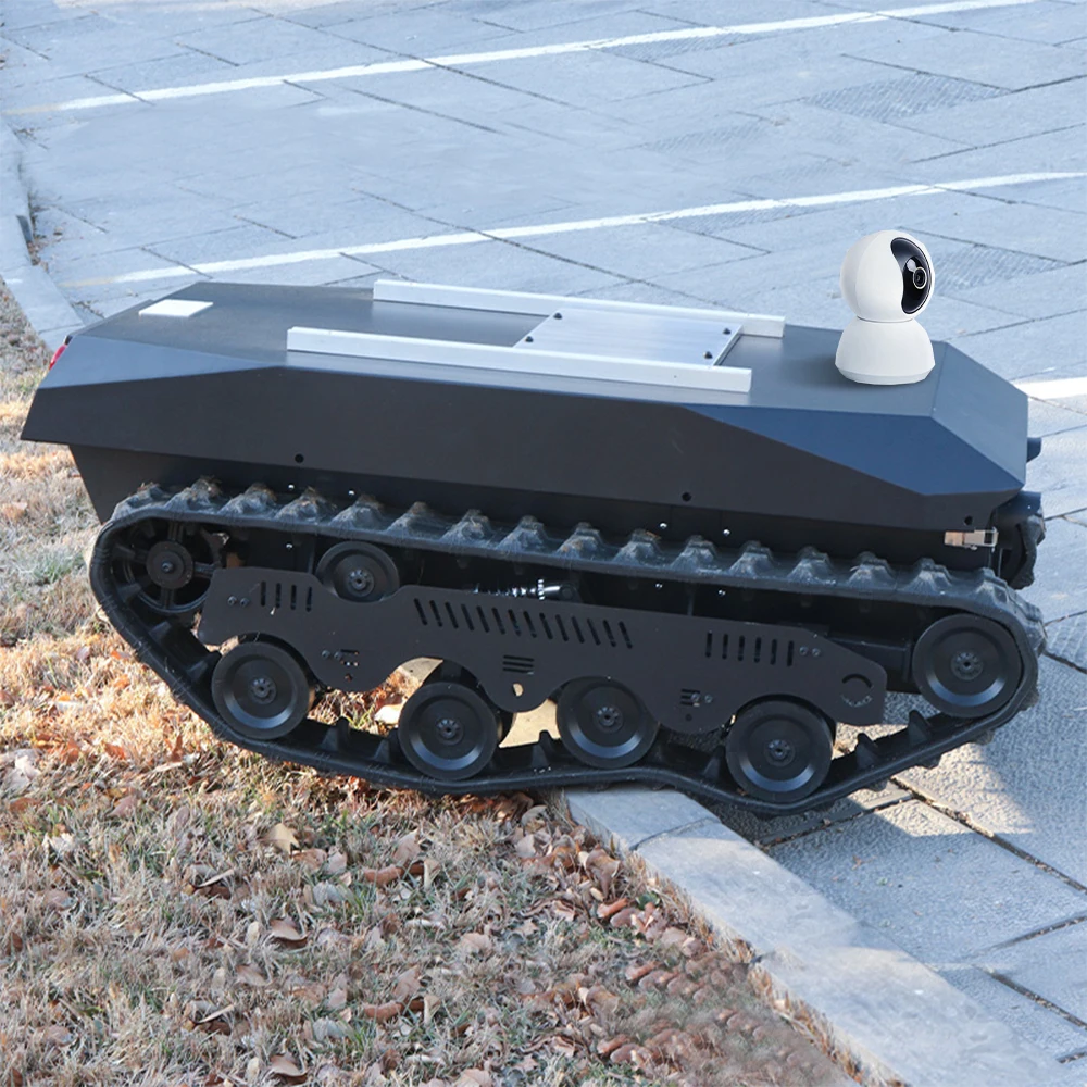 Customized Add Camera Tracked Robot Chassis TinS-13 Stair Climber Rubber Track Robot Tracked Robot tank Chassis